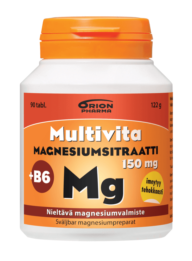 Multivita Magnesiumsitraatti+B6 nieltävä