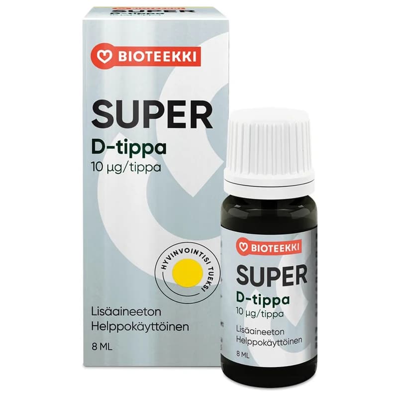 Bioteekki Super D-tippa