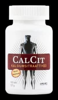 Calcit Kalsiumsitraatti + D3