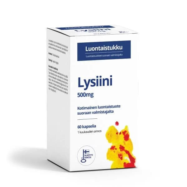 Luontaistukku L-Lysiini 500 mg