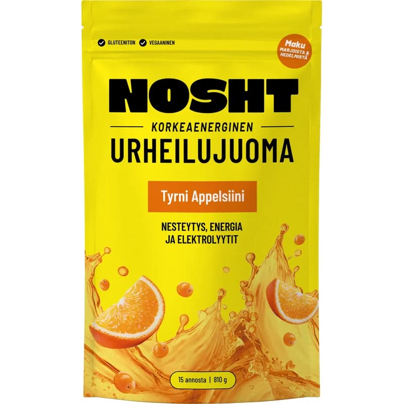 Nosht Korkeaenerginen Urheilujuoma Tyrni & Appelsiini