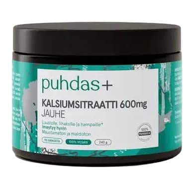 Puhdas+ Kalsiumsitraatti 600