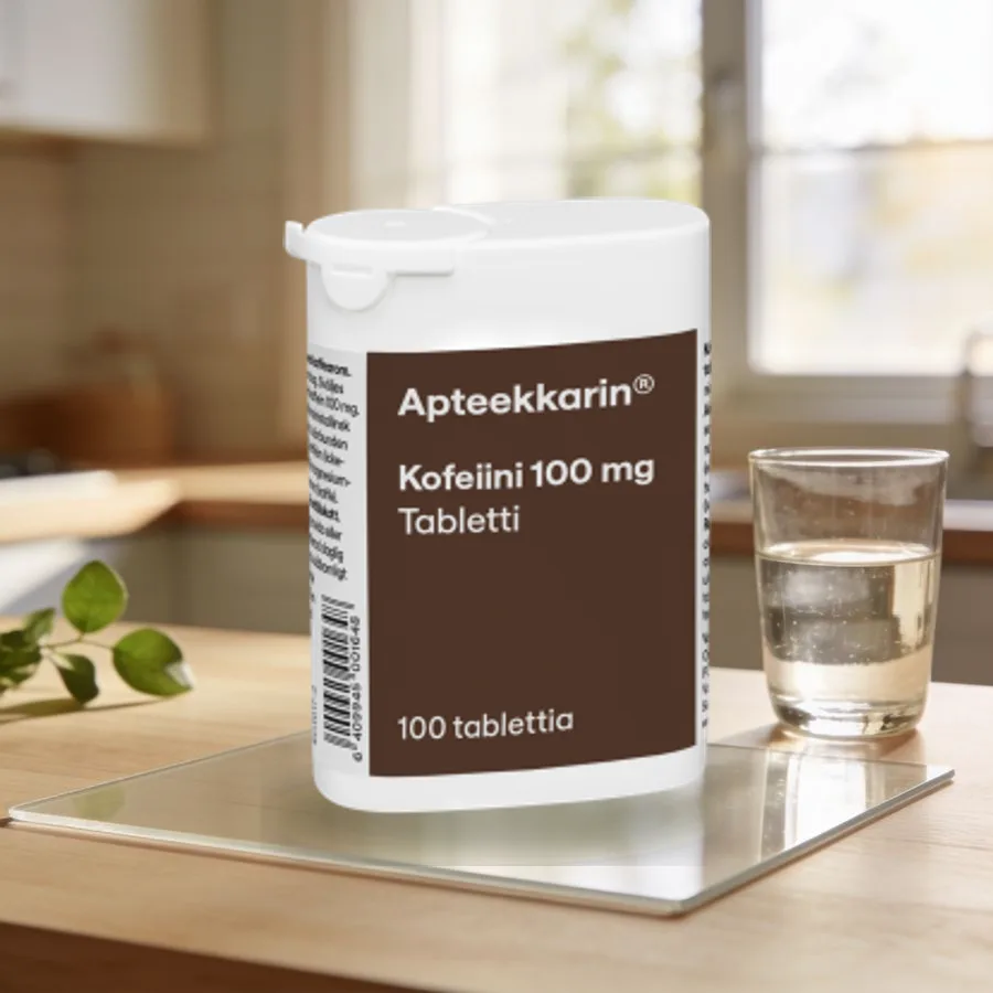 Apteekkarin Kofeiinitabletit arkiympäristössä