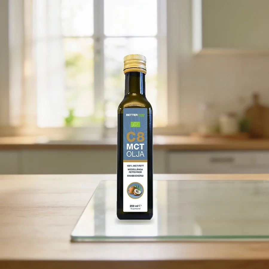 Better You Luomu C8 MCT-öljy 250 ml arkiympäristössä