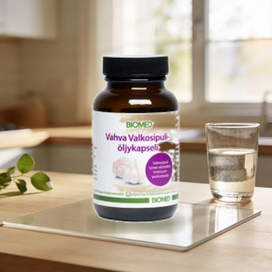 Biomed Vahva Valkosipuli 90 kpl arkiympäristössä