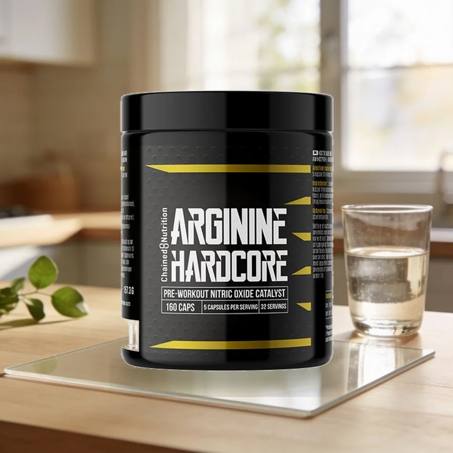 Chained Nutrition Arginiini Hardcore PWO 160 -kapselit arkiympäristössä