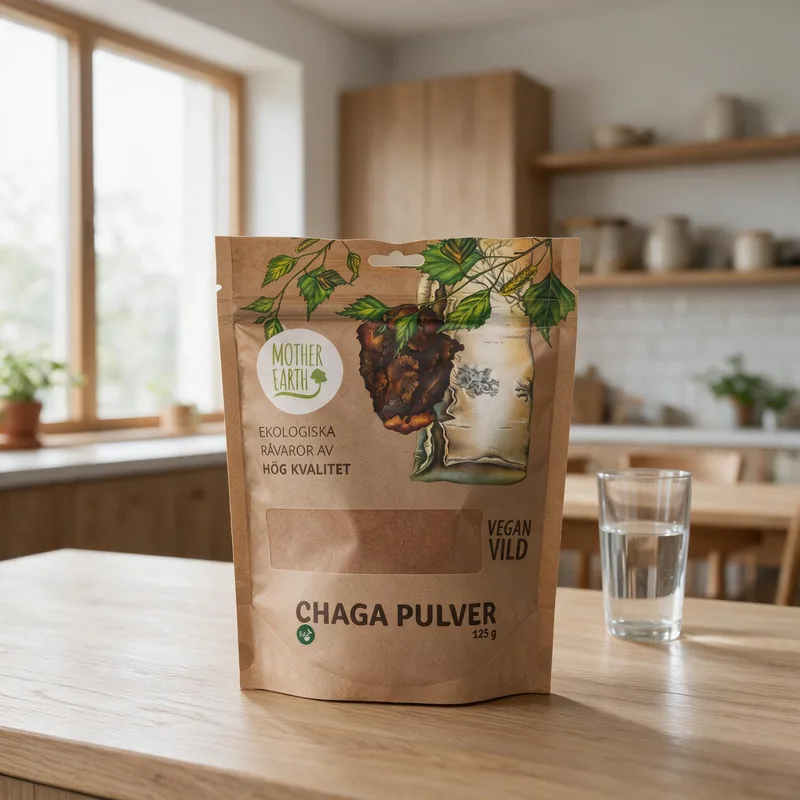 Mother Earth Chaga -pakurijauhe arkiympäristössä
