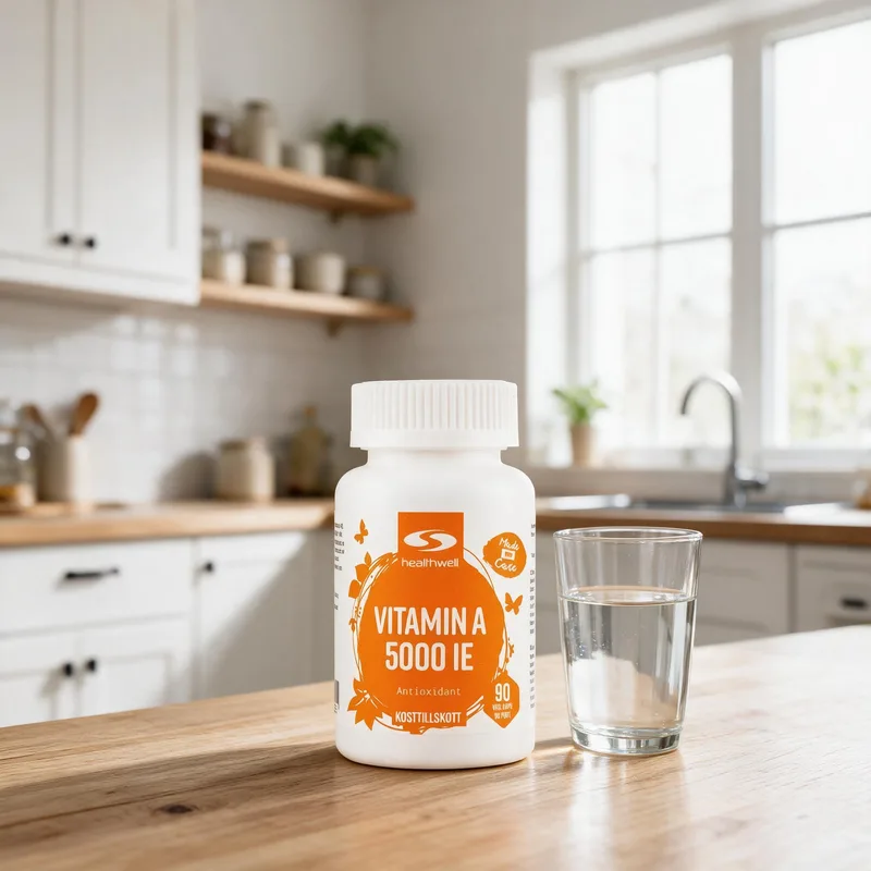 Healthwell A-vitamiini 5000 IE arkiympäristössä