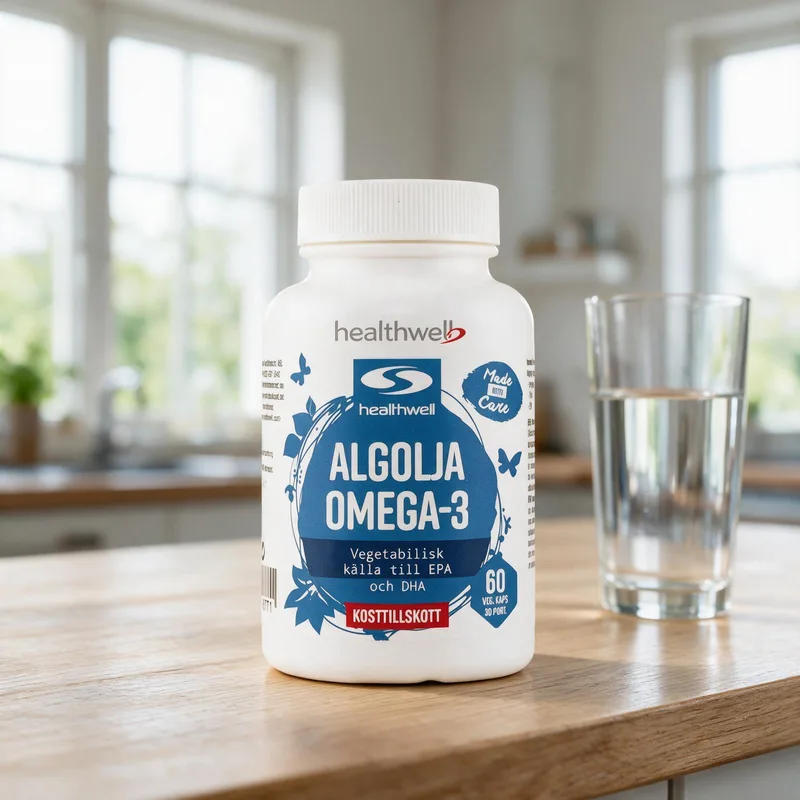 Healthwell Algolja Omega-3 arkiympäristössä