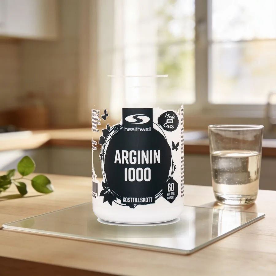 Healthwell Arginiini 1000 arkiympäristössä
