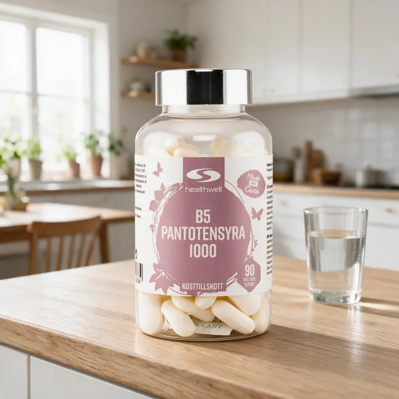 Healthwell B5 Pantoteenihappo 1000 arkiympäristössä