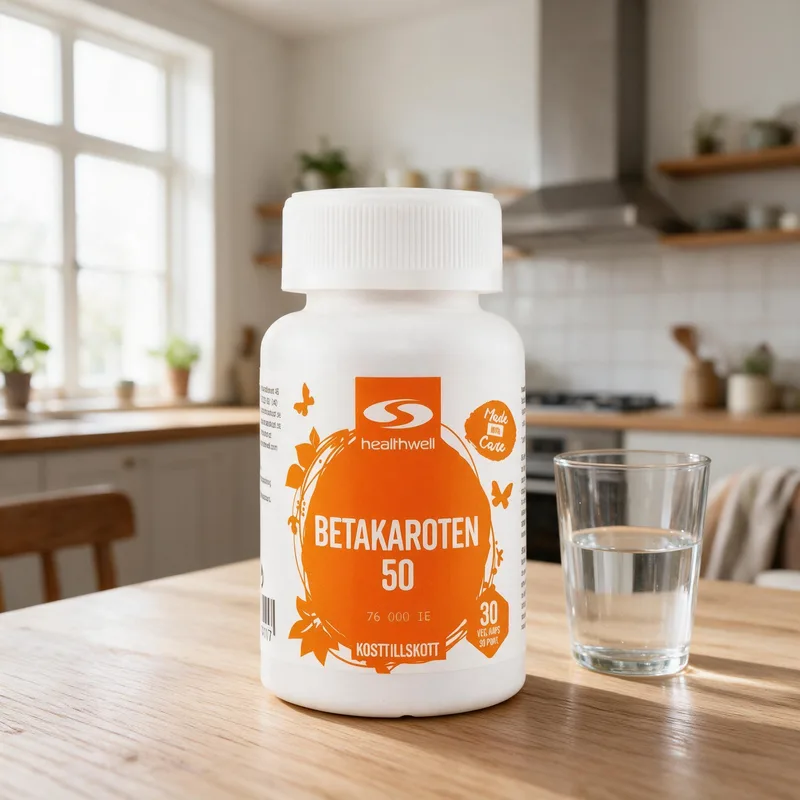 Healthwell Beetakaroteeni 50 arkiympäristössä