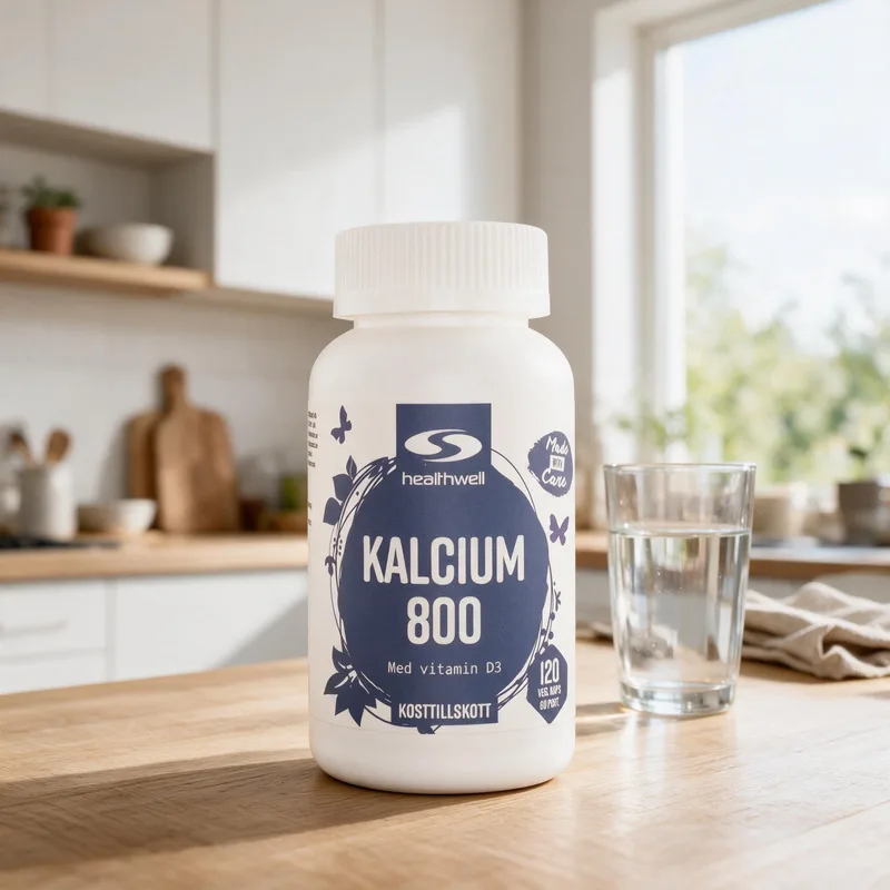 Healthwell Kalsium 800 arkiympäristössä