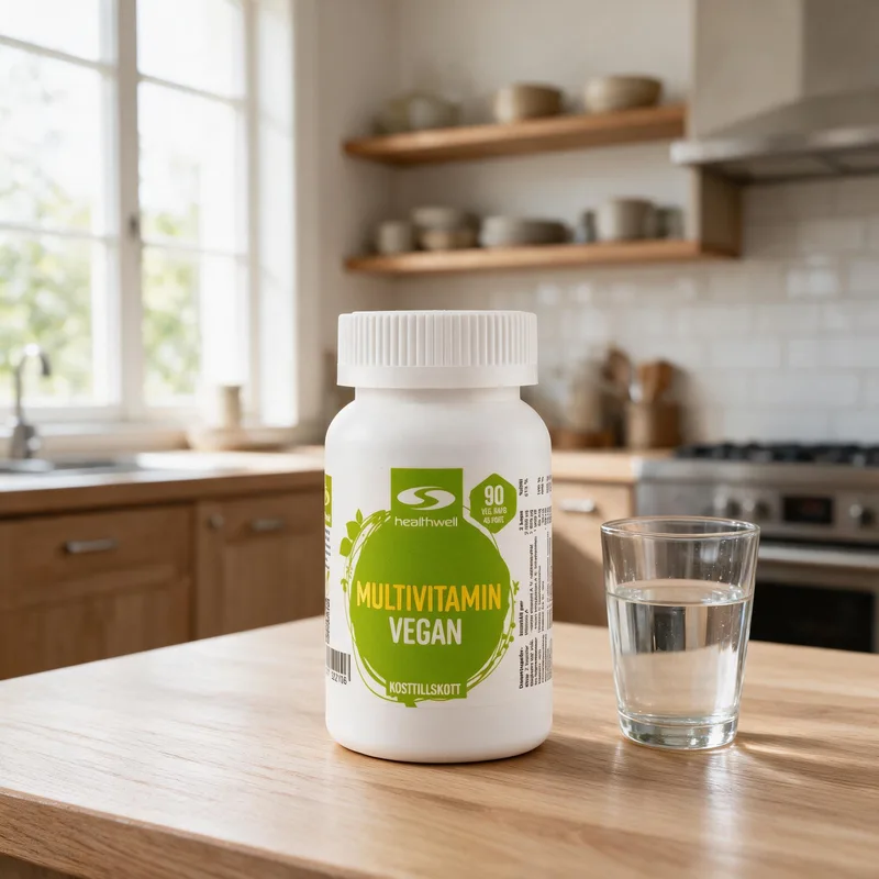 Healthwell Multivitamiini Vegaaninen arkiympäristössä