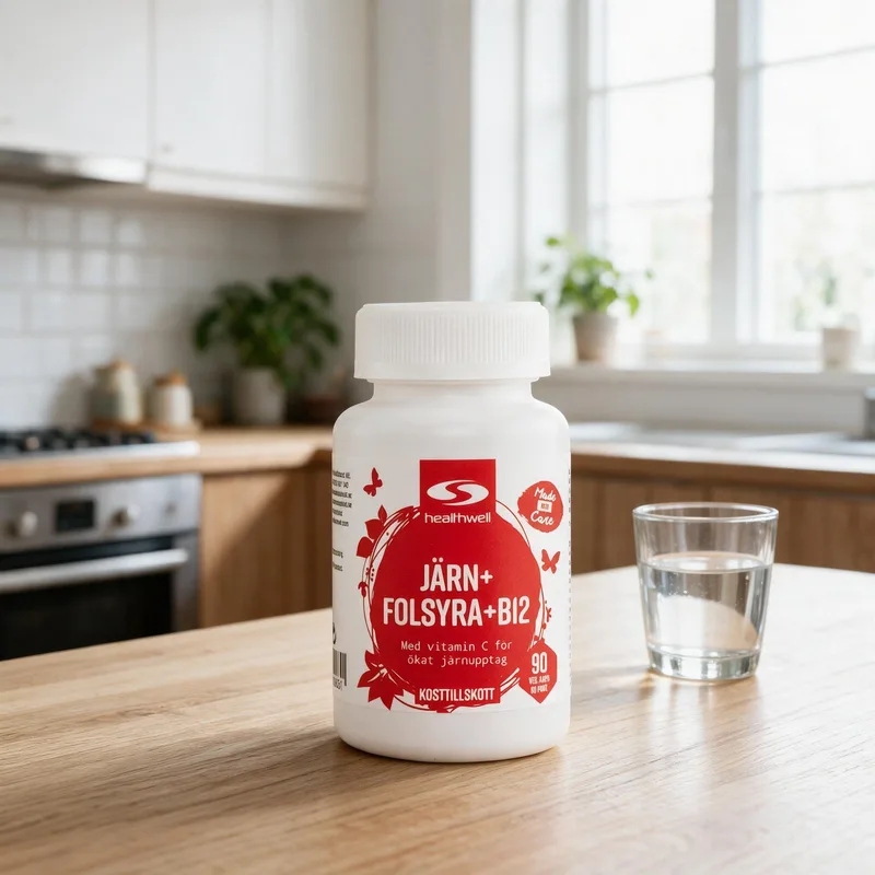 Healthwell Rauta + Foolihappo + B12 arkiympäristössä