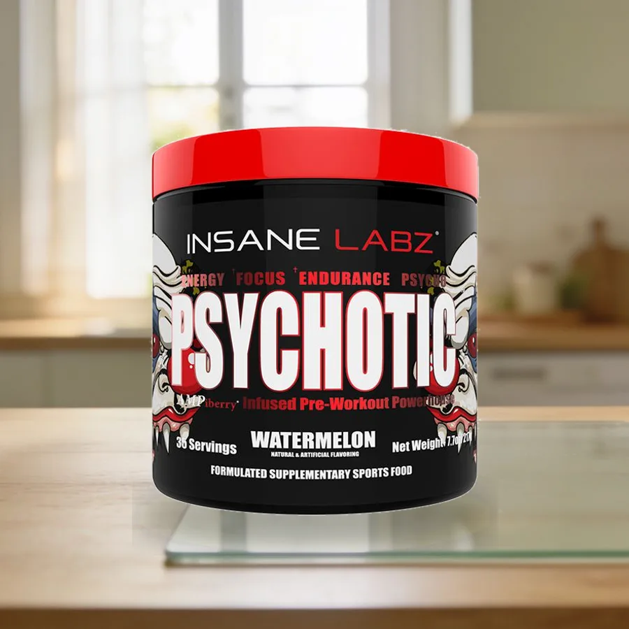 Insane Labz Psykoottinen Pre-Workout arkiympäristössä