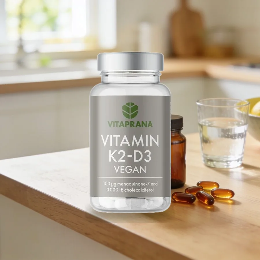 Vitaprana K2+D3 Vegan arkiympäristössä
