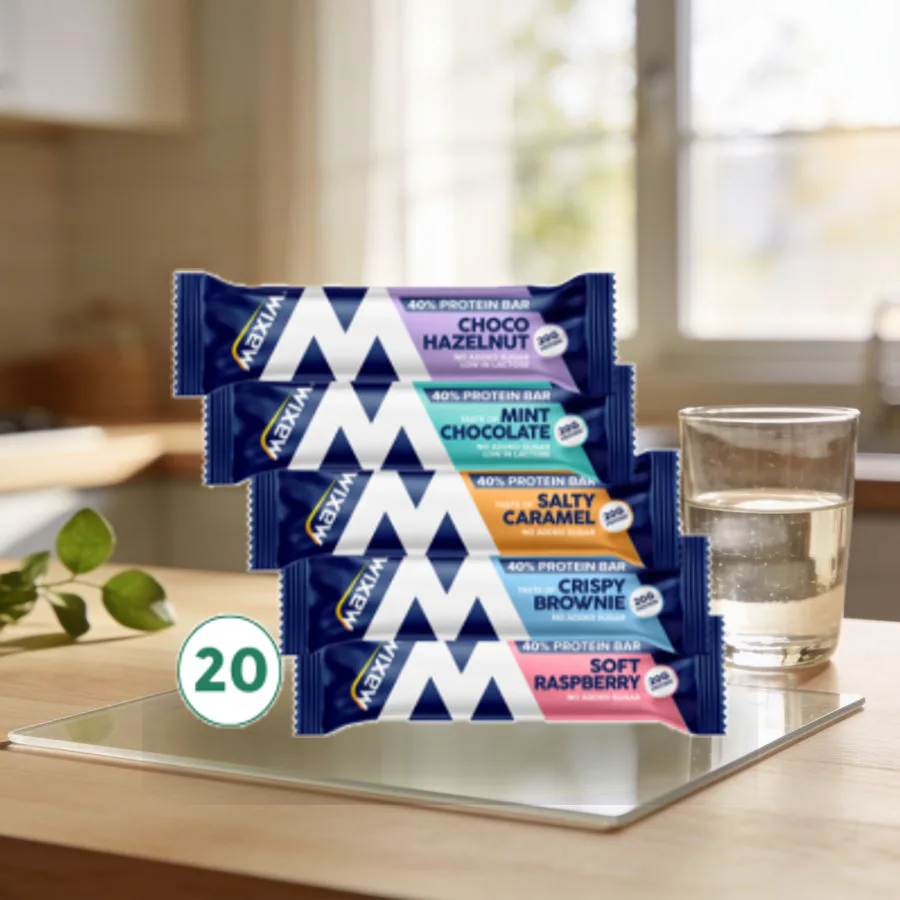 Maxim 40% Proteiinipatukka 20 kpl arkiympäristössä