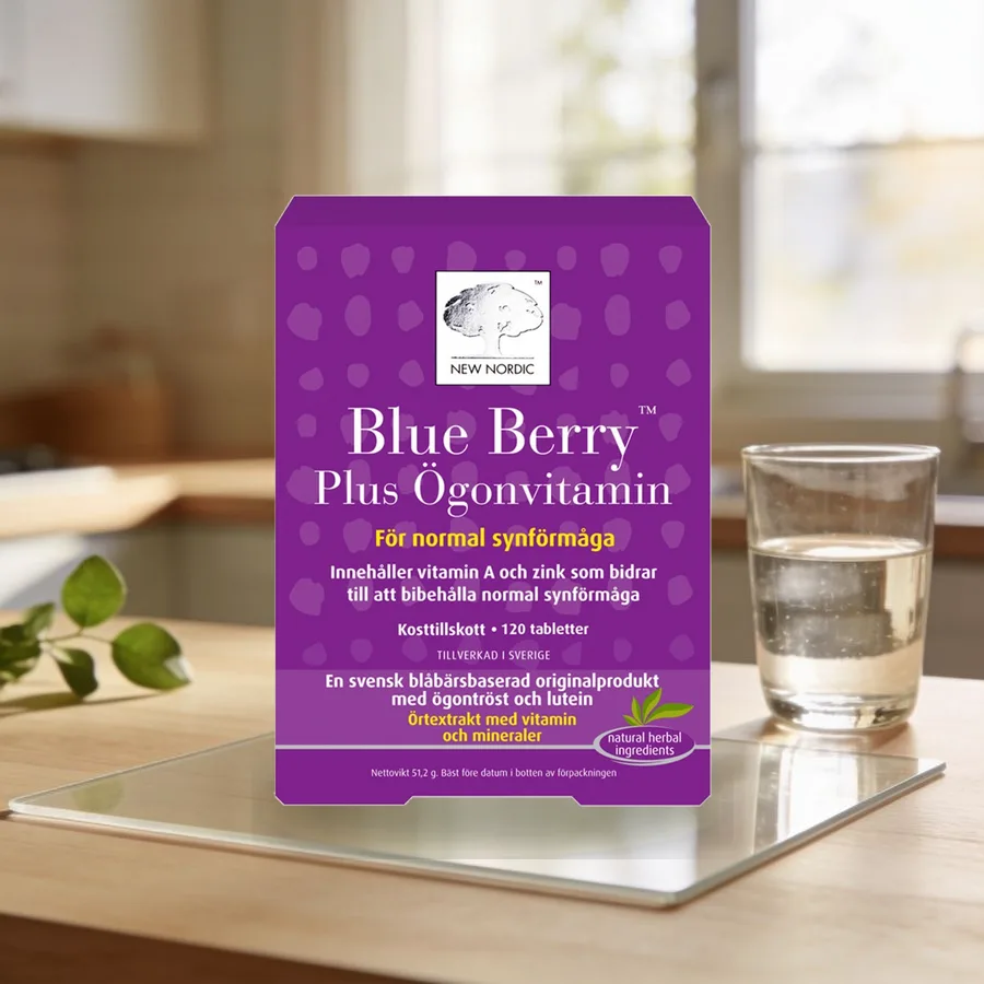 New Nordic Blue Berry Plus Silmävitamiini arkiympäristössä