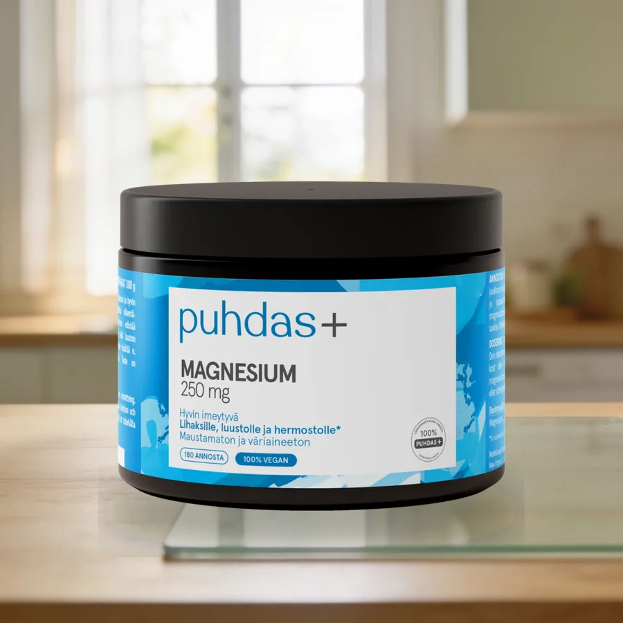 Puhdas+ Magnesium 250 arkiympäristössä