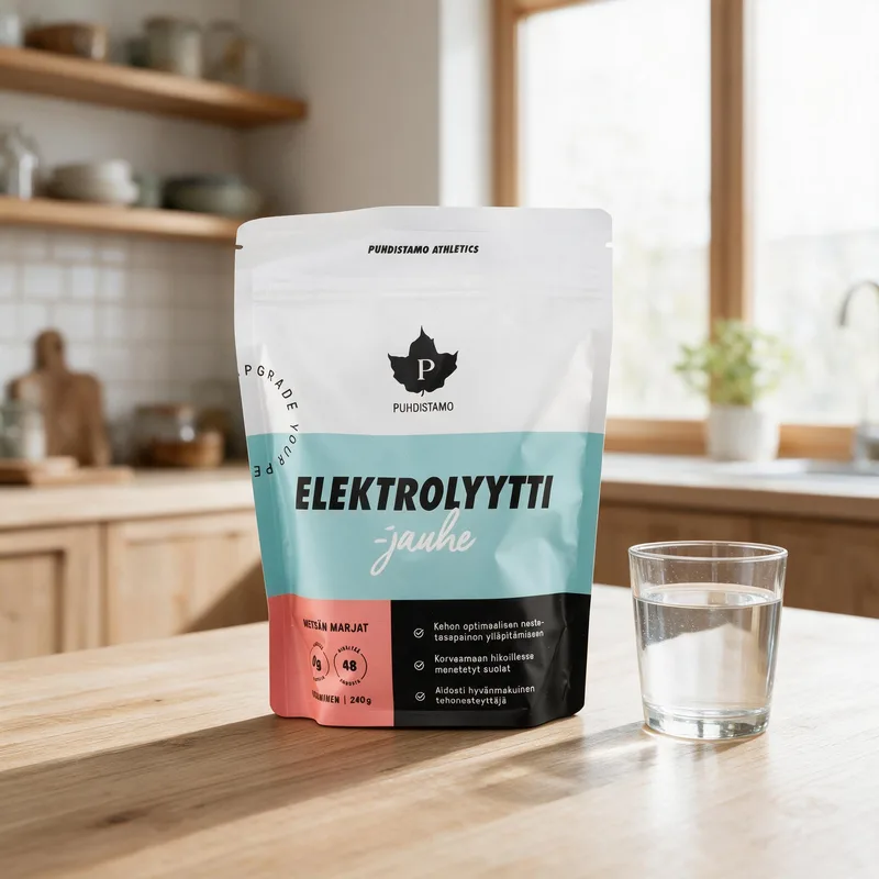 Puhdistamo Elektrolyyttijauhe arkiympäristössä