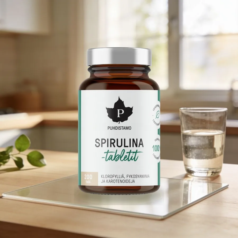 Puhdistamo Spirulina Tabletit arkiympäristössä