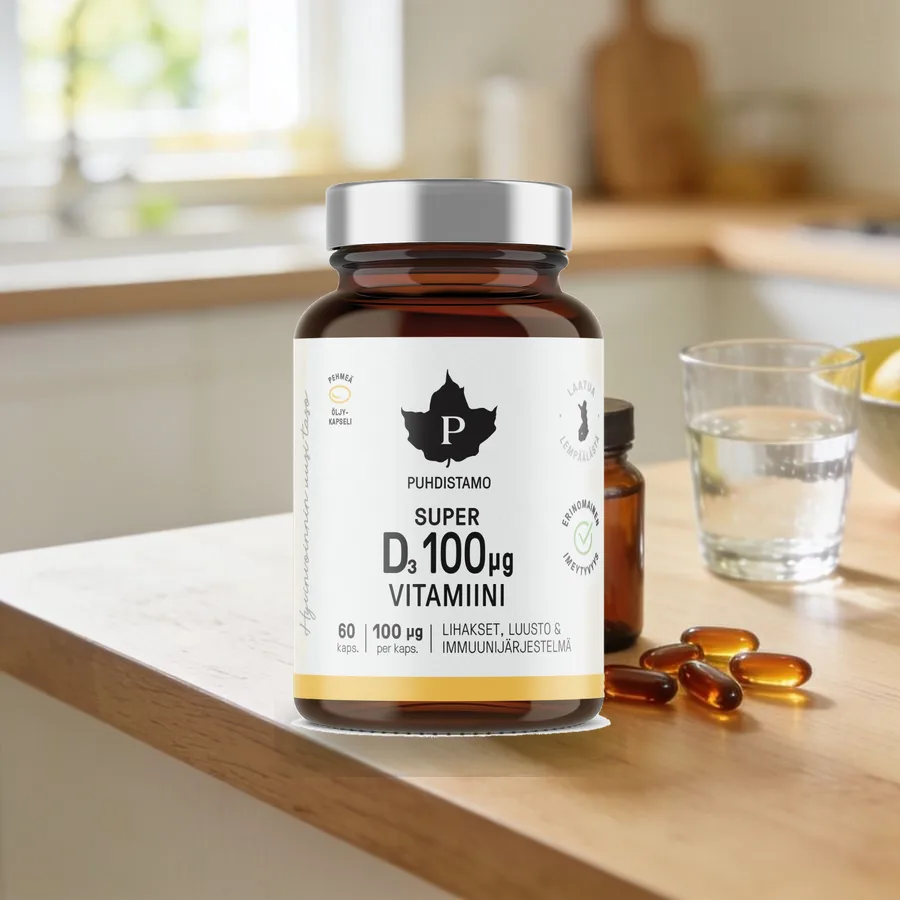 Puhdistamo Super D-vitamiini arkiympäristössä