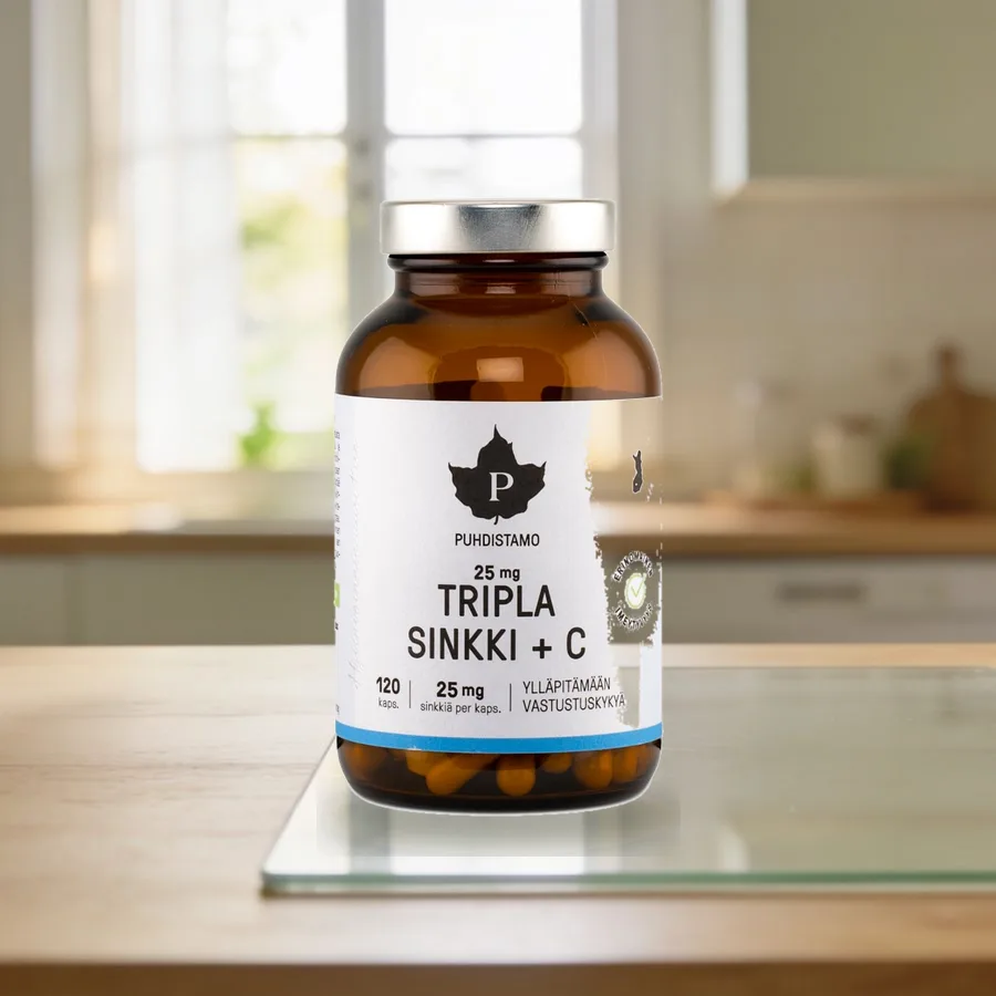 Puhdistamo Tripla Sinkki arkiympäristössä