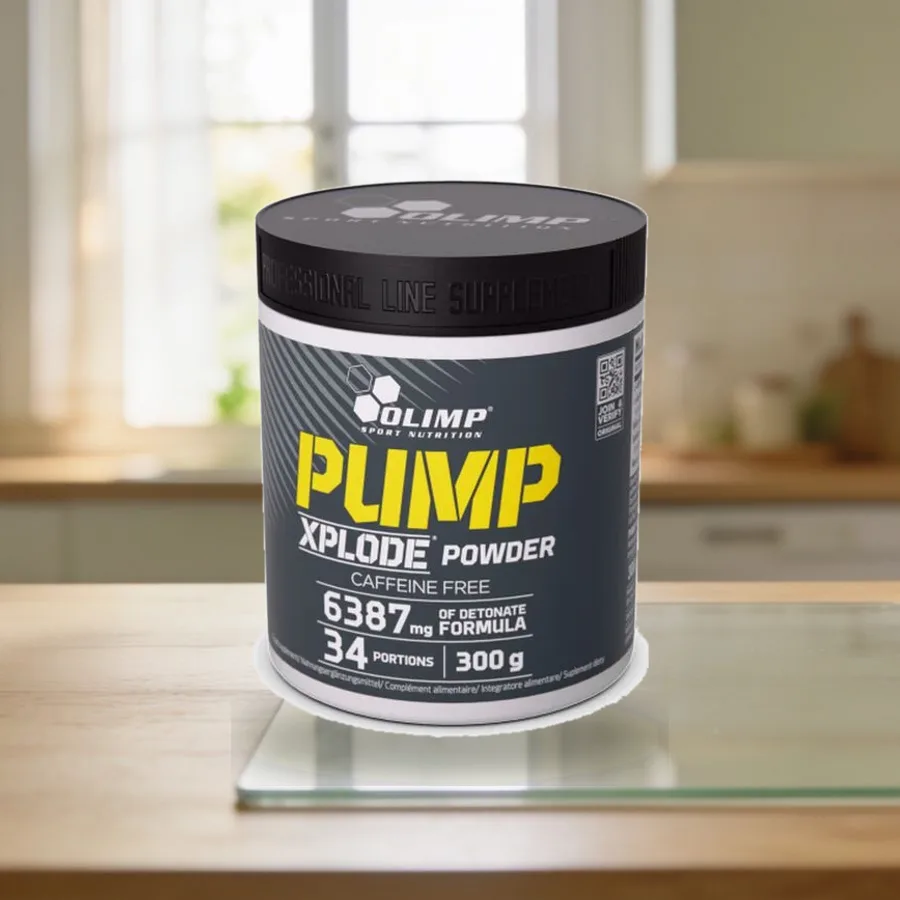 Pumppu Xplode Powder PWO 300 g arkiympäristössä