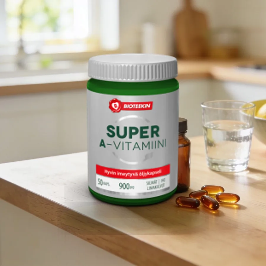 Super A-vitamiini 50 kaps arkiympäristössä
