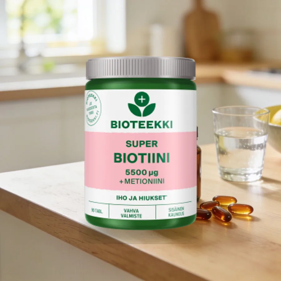 Super Biotiini 90 tabl arkiympäristössä