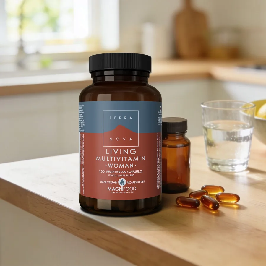 Terranova Living multivitamin woman arkiympäristössä