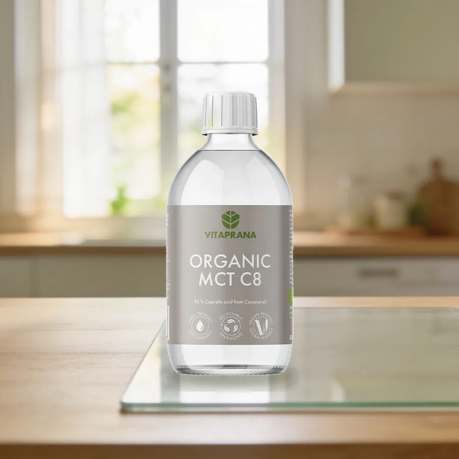 Vitaprana Organic MCT C8, 500 ml arkiympäristössä