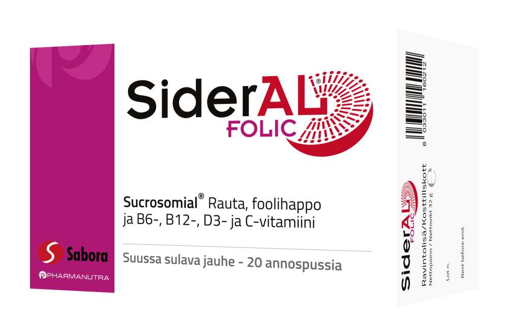SiderAL Folic 30mg rauta 20 annospussia