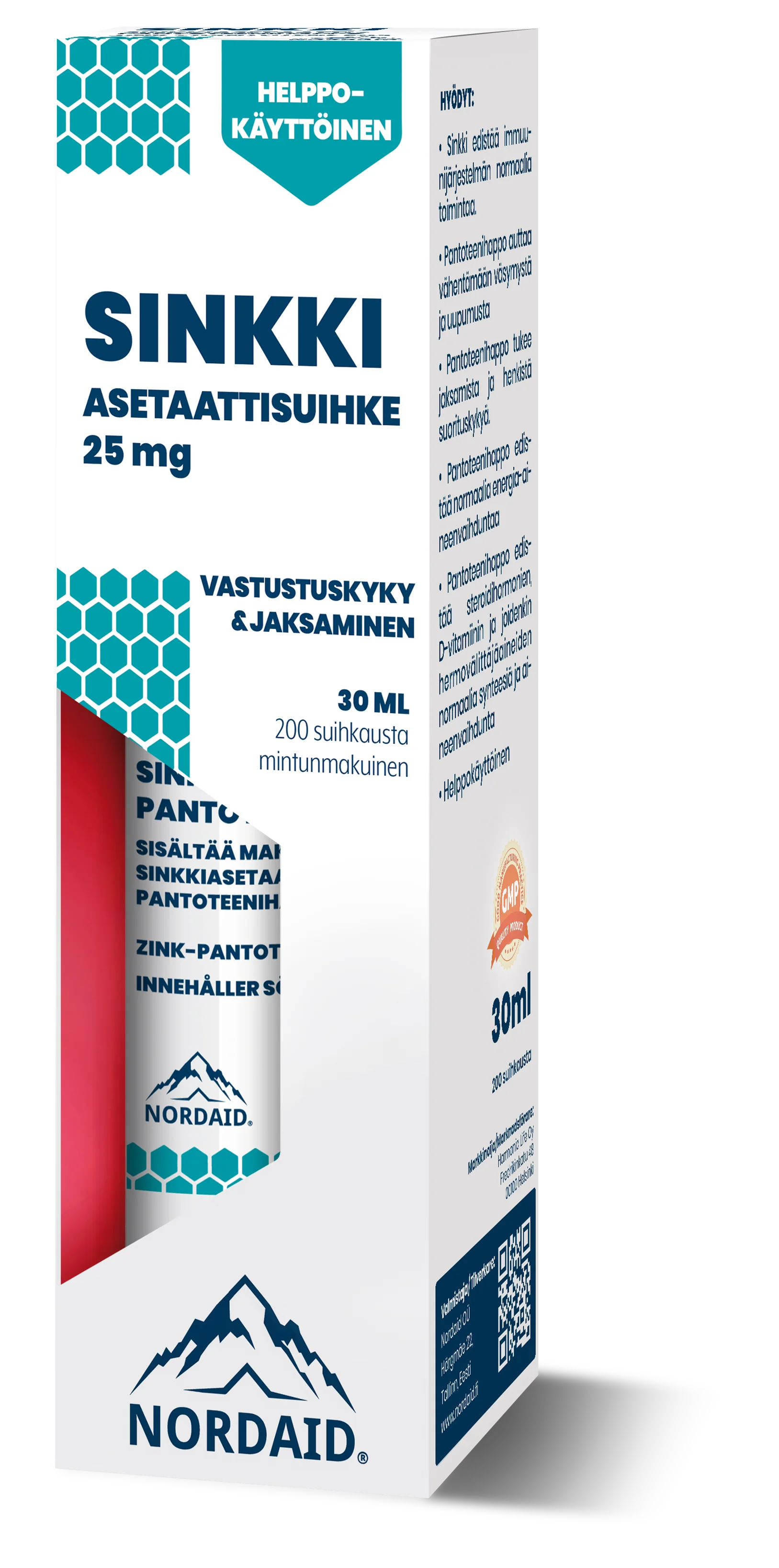 Nordaid Sinkkiasetaatti-pantoteenihapposuihke