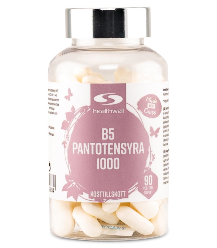 Healthwell B5 Pantoteenihappo 1000