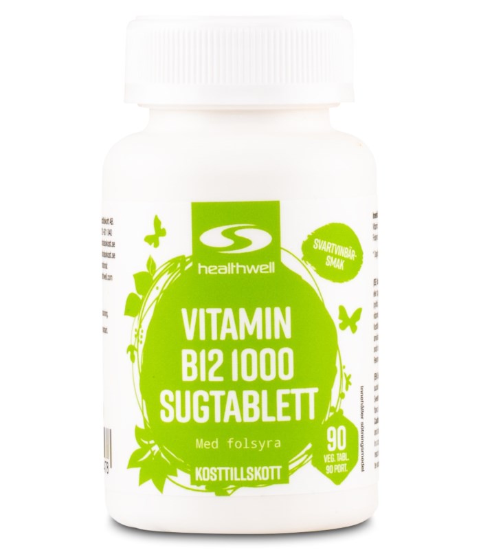 Healthwell B12-vitamiini 1000 imeskelytabletit