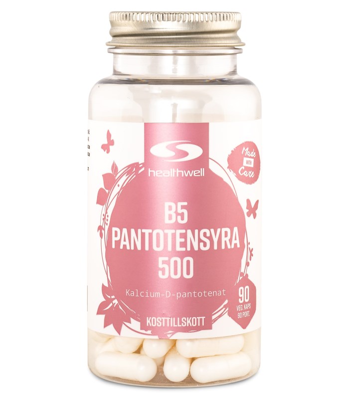 Healthwell B5 Pantoteenihappo 500