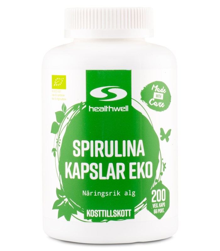 Healthwell Spirulina Kapselit Luomu